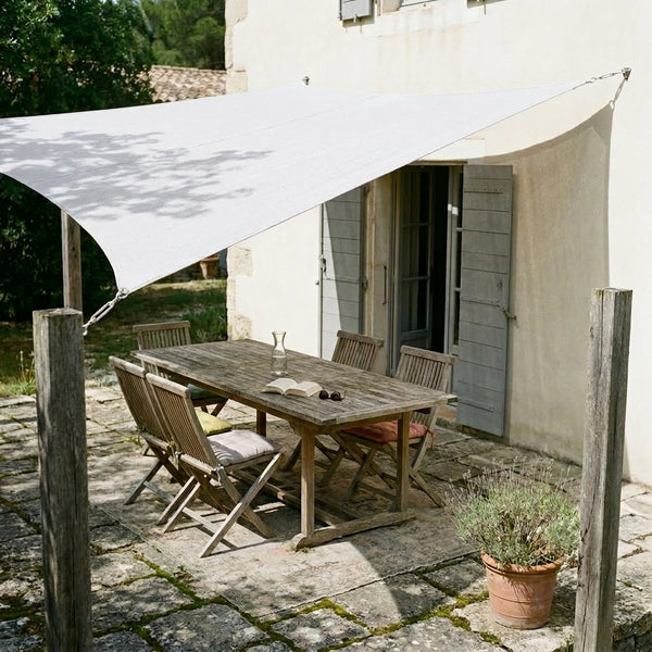 Voile d'ombrage blanc - format carré ou rectangulaire