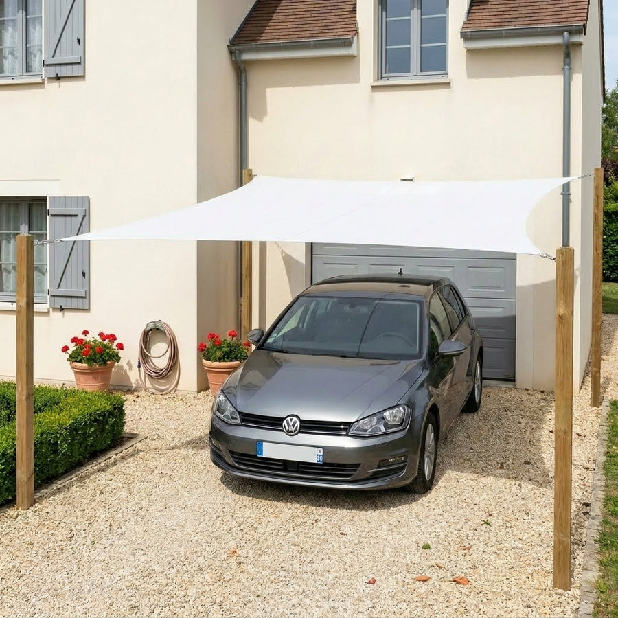 Voile d'ombrage pour abri de voiture : solution économique