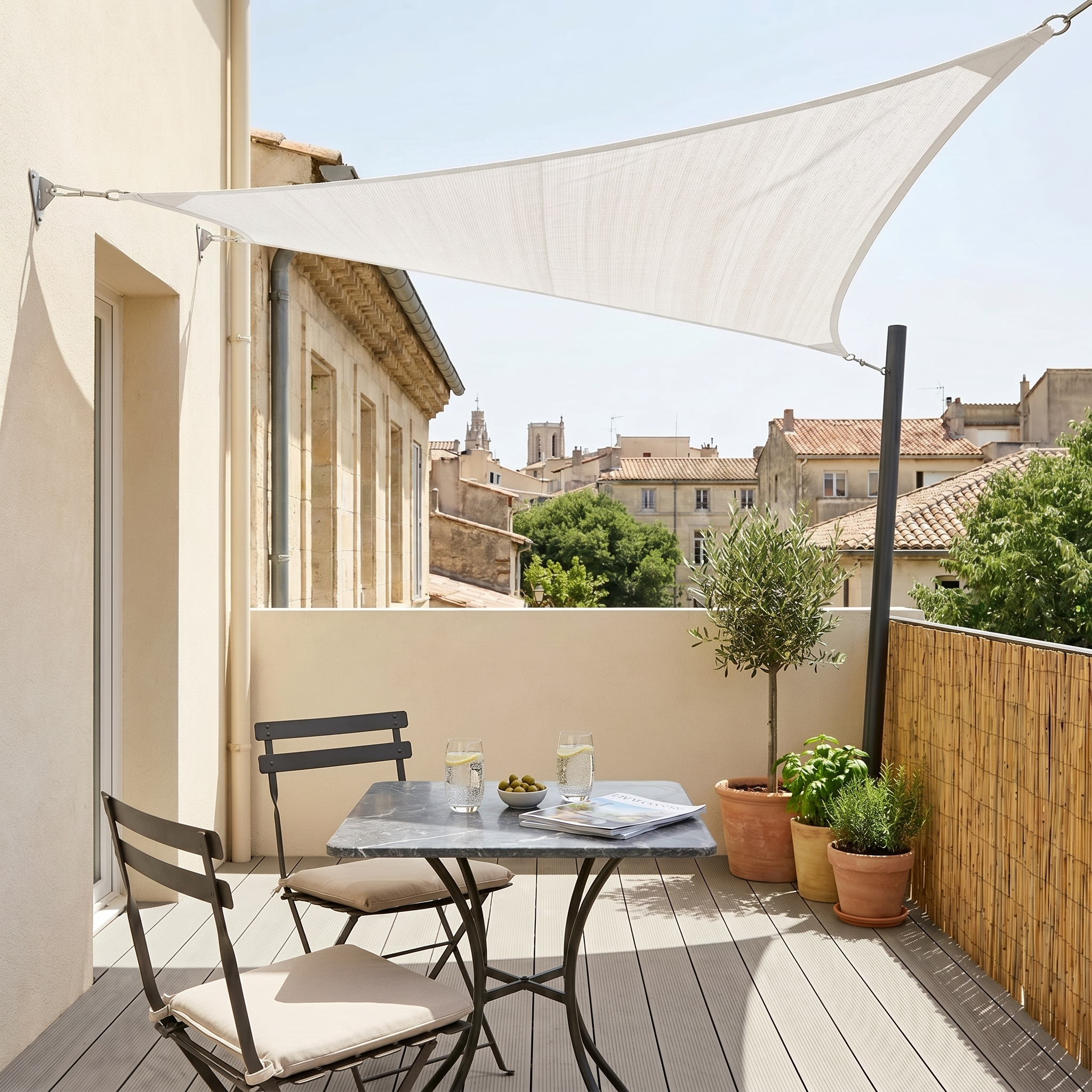 Voile d'ombrage balcon : solutions compactes et efficaces