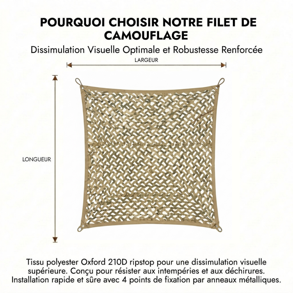 Filet de camouflage sable