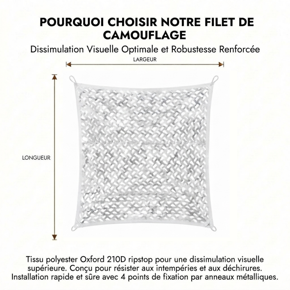 Filet de camouflage blanc