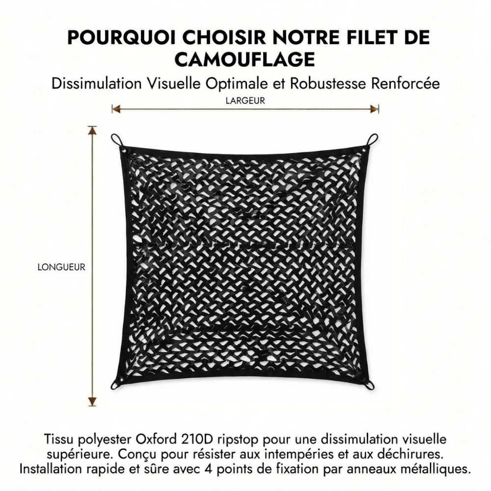 Filet de camouflage noir