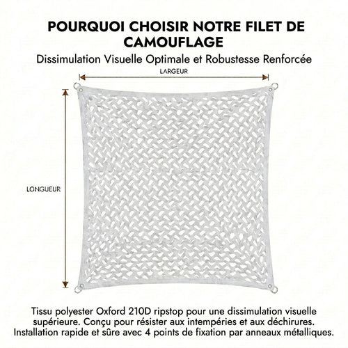 Filet de camouflage blanc