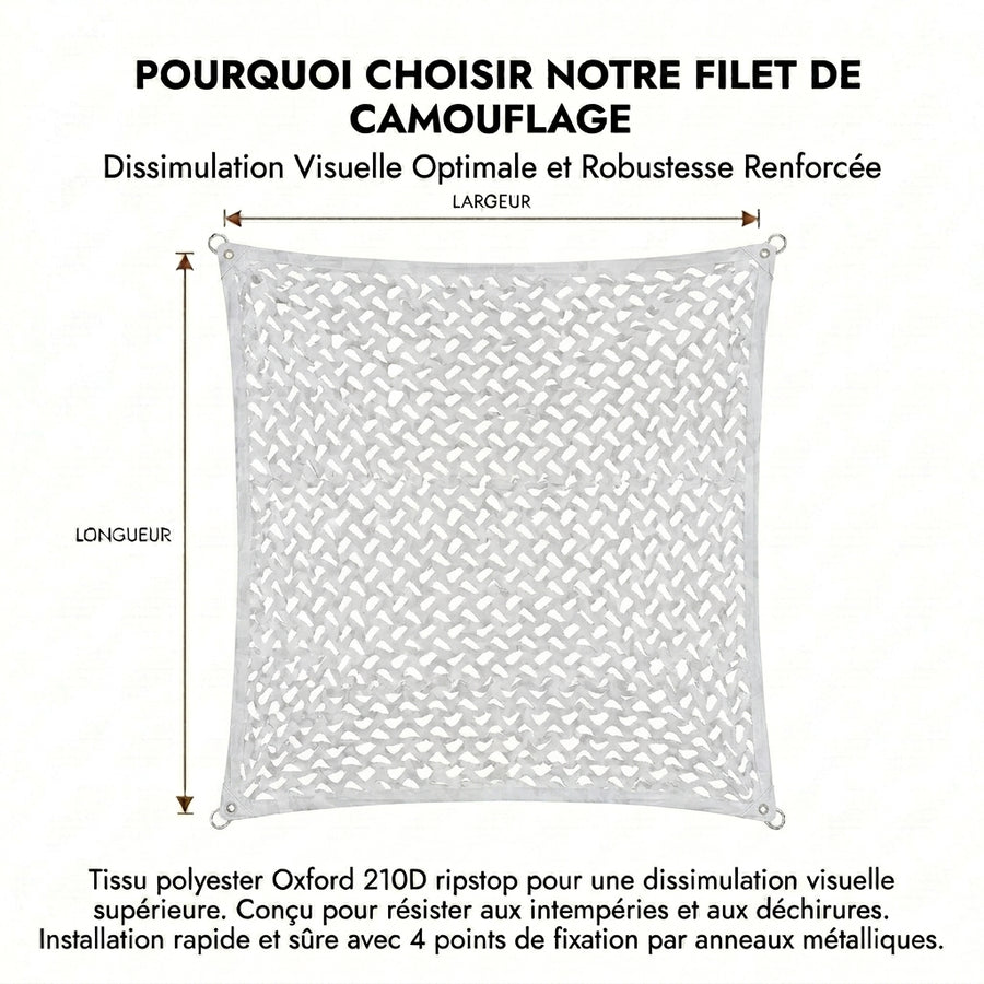 Filet de camouflage blanc