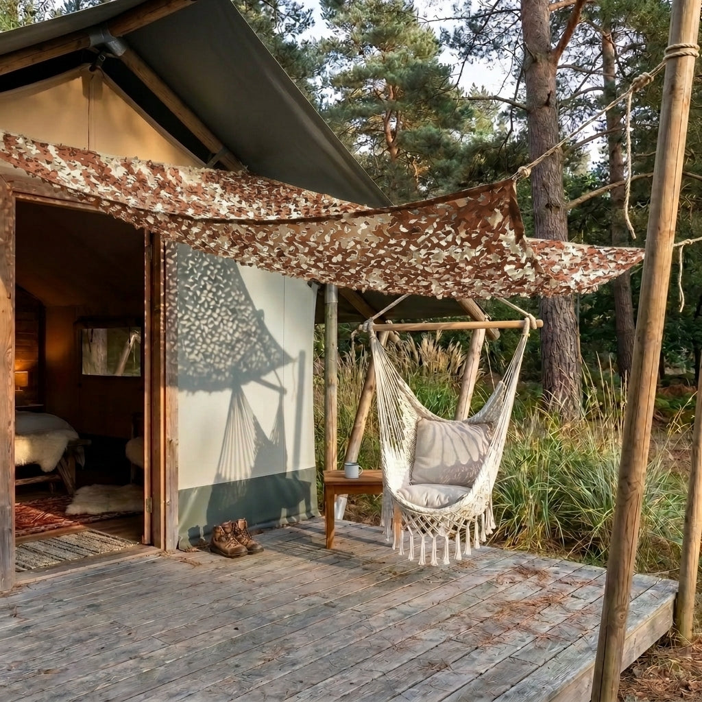 Filet de camouflage militaire marron