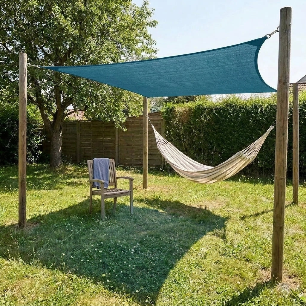 Voile ombrage rectangulaire bleu clair