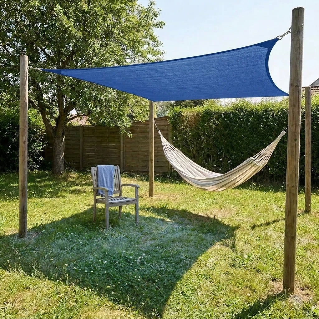 Voile d'ombrage carré bleu royal