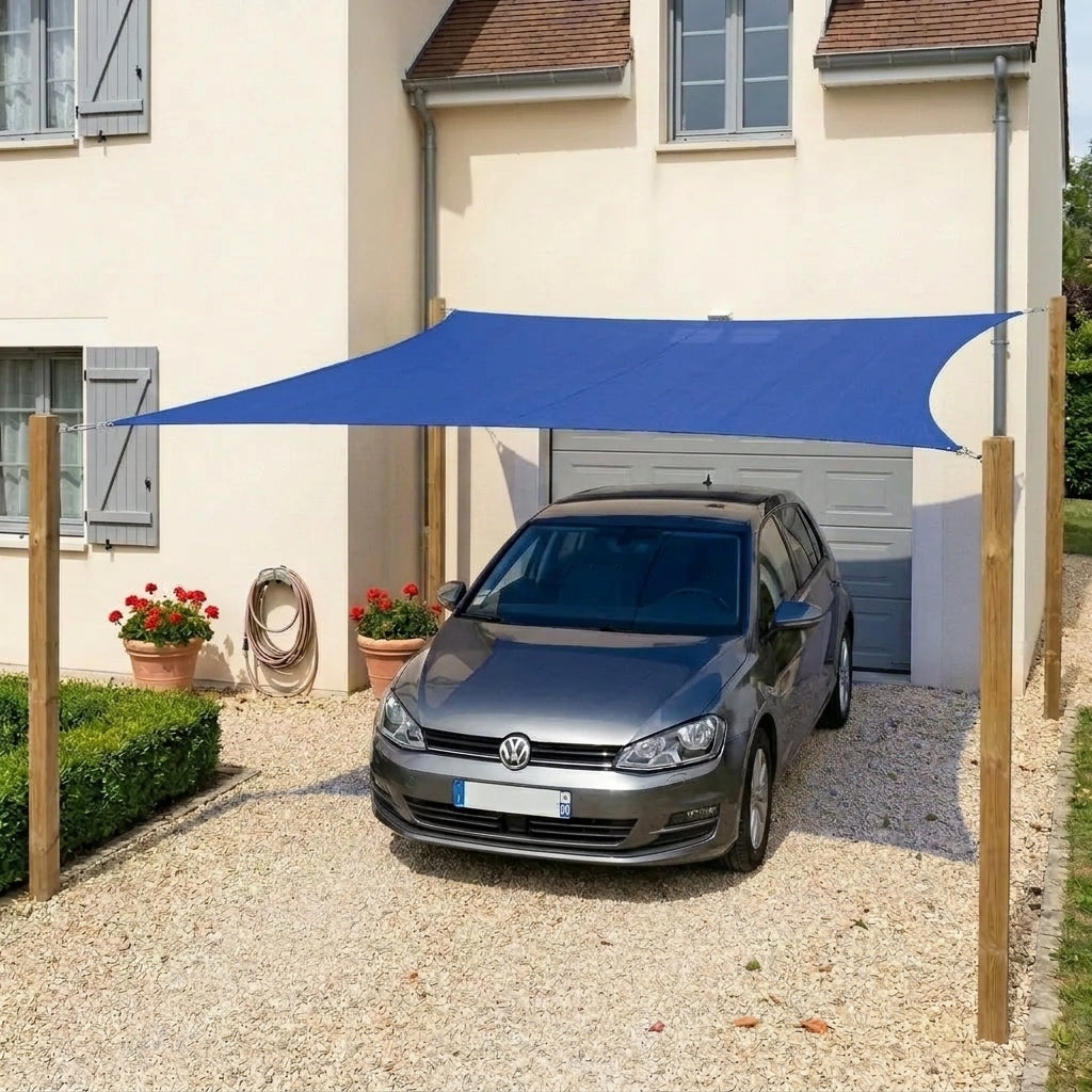 Voile d'ombrage carré bleu royal