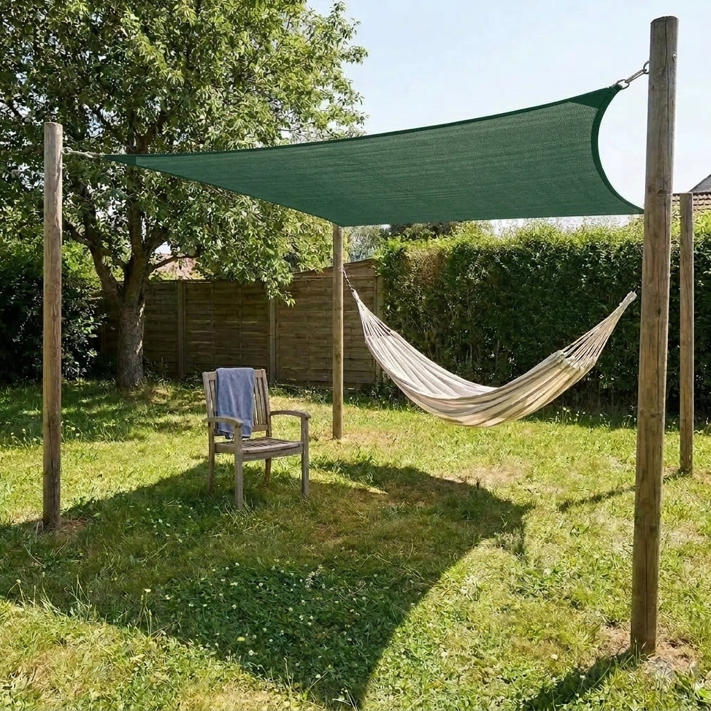 Voile d'ombrage carré vert foncé
