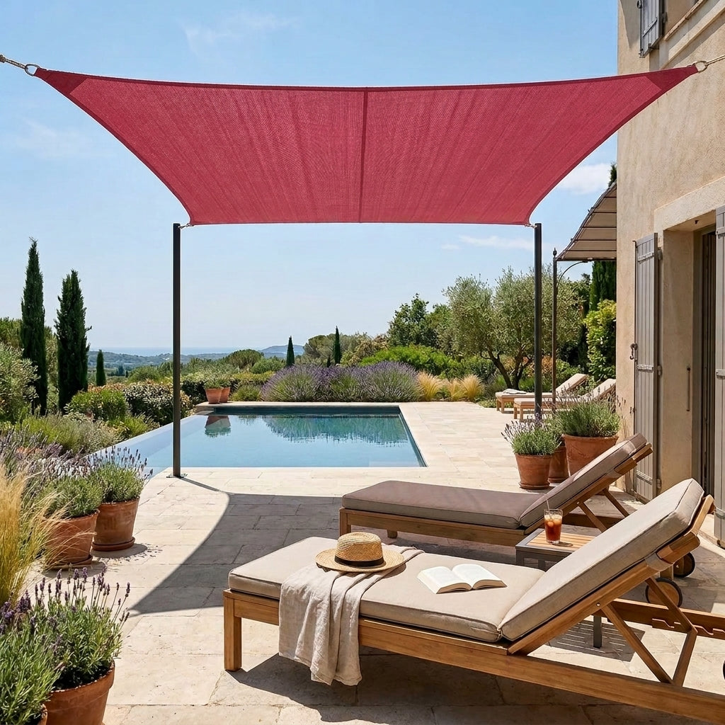 Voile d'ombrage carré magenta