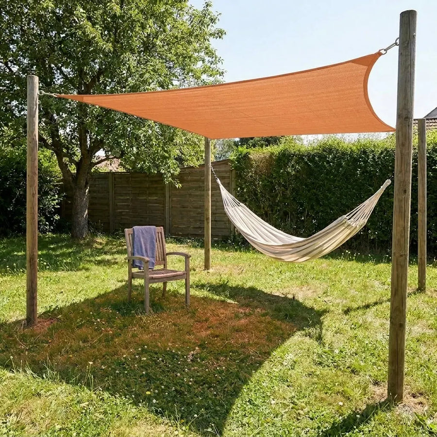 Voile d'ombrage orange - autre teinte assortie