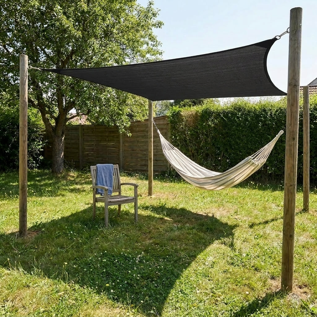 Voile d'ombrage noir - autre teinte assortie