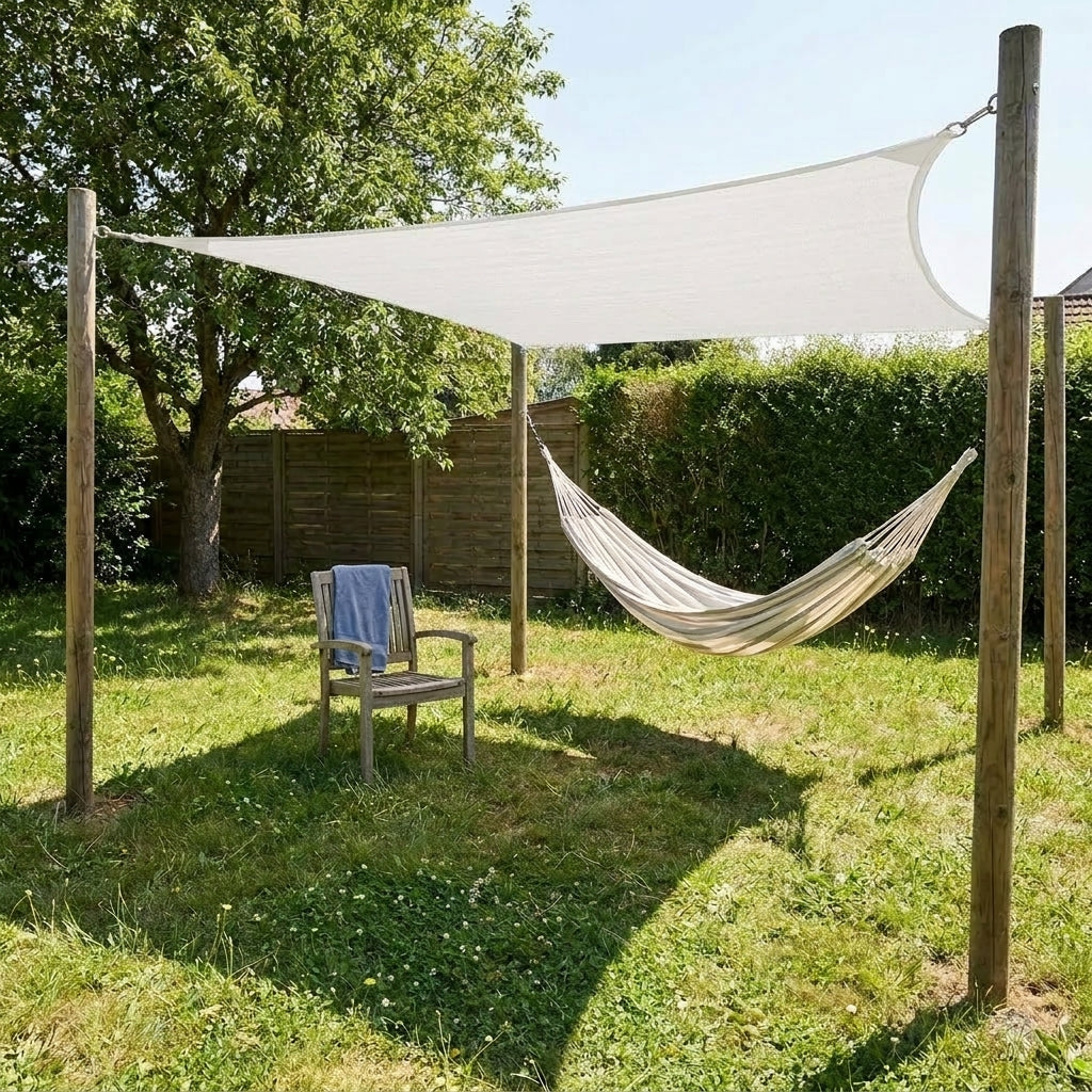Voile d'ombrage blanc - autre teinte assortie