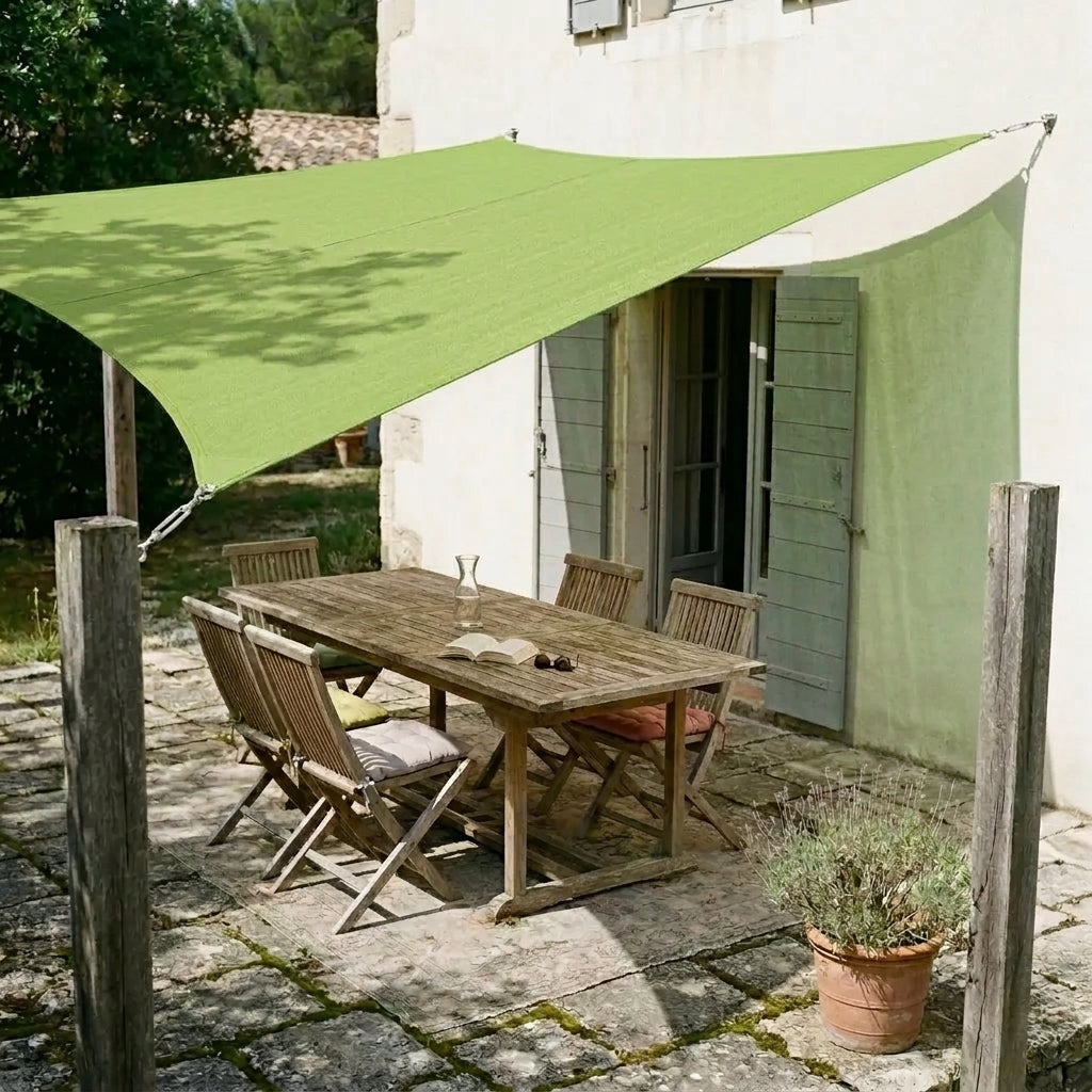 Voile d'ombrage carré vert clair
