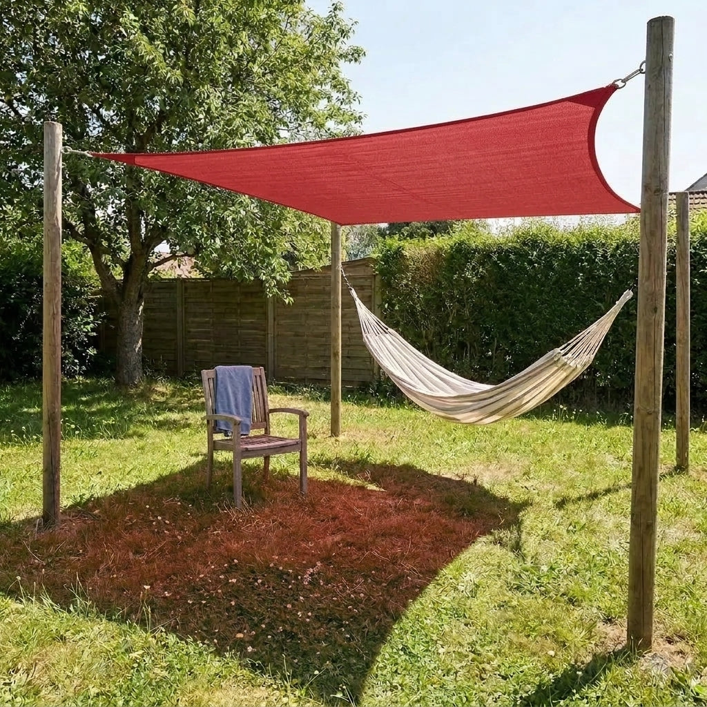 Voile d'ombrage carré rouge