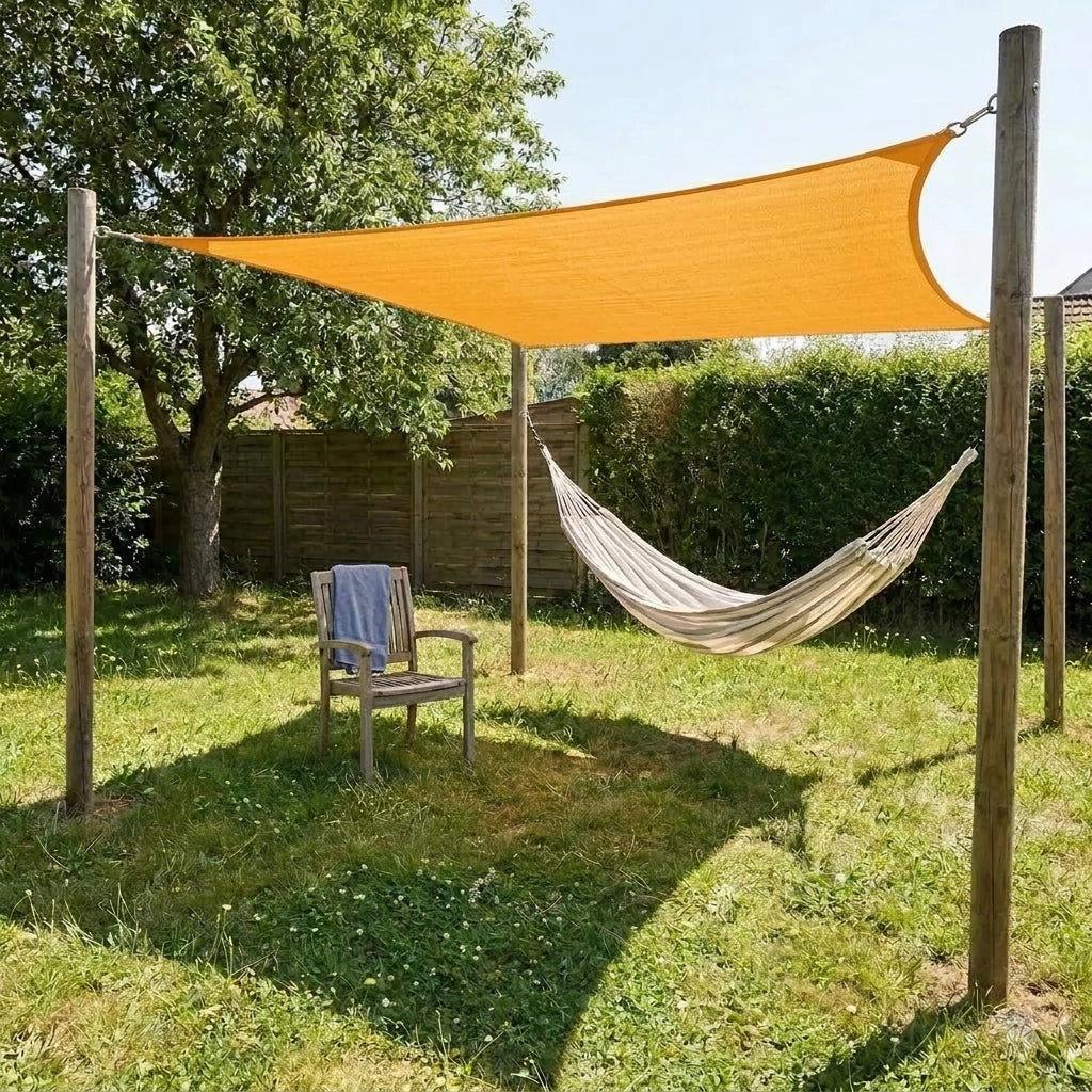 Voile ombrage rectangulaire couleur mangue