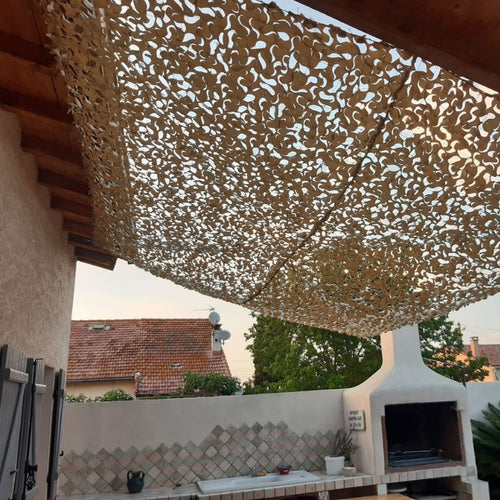 Filet de camouflage renforcé avec câble acier
