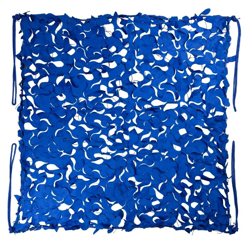 Rideau en filet de camouflage - coloris bleu