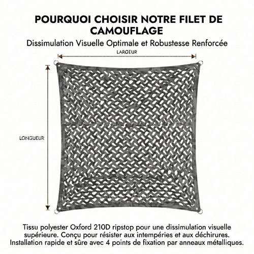 Filet de camouflage gris