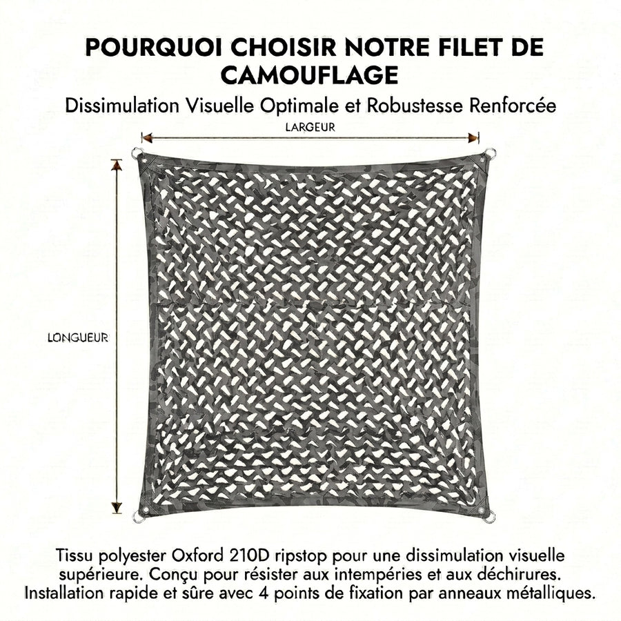 Filet de camouflage gris
