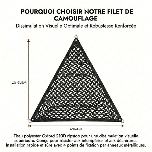 Filet de camouflage triangulaire noir