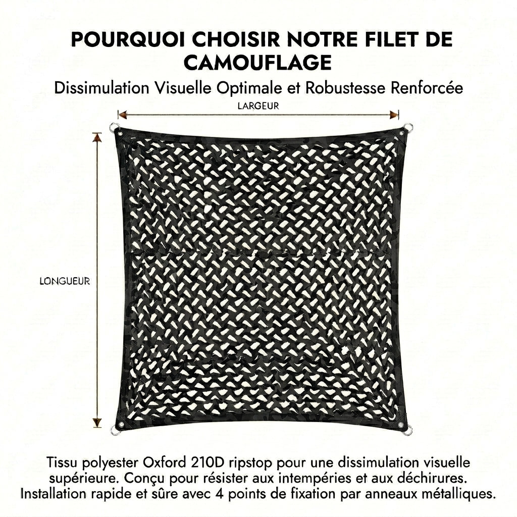 Rideau en filet de camouflage