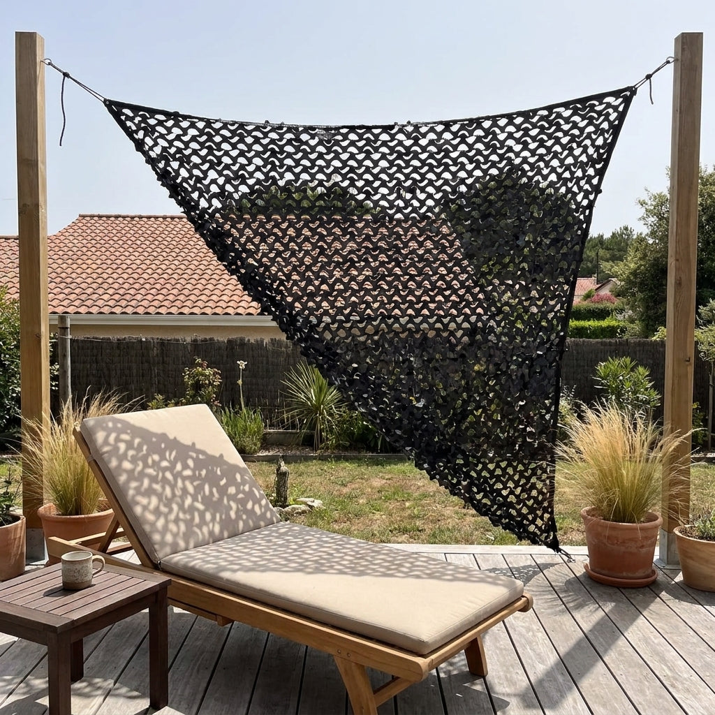 Filet de camouflage triangulaire noir