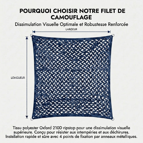 Filet de camouflage bleu