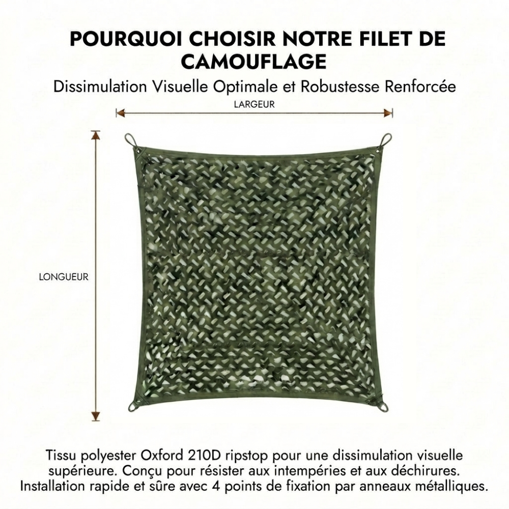 Filet de camouflage vert