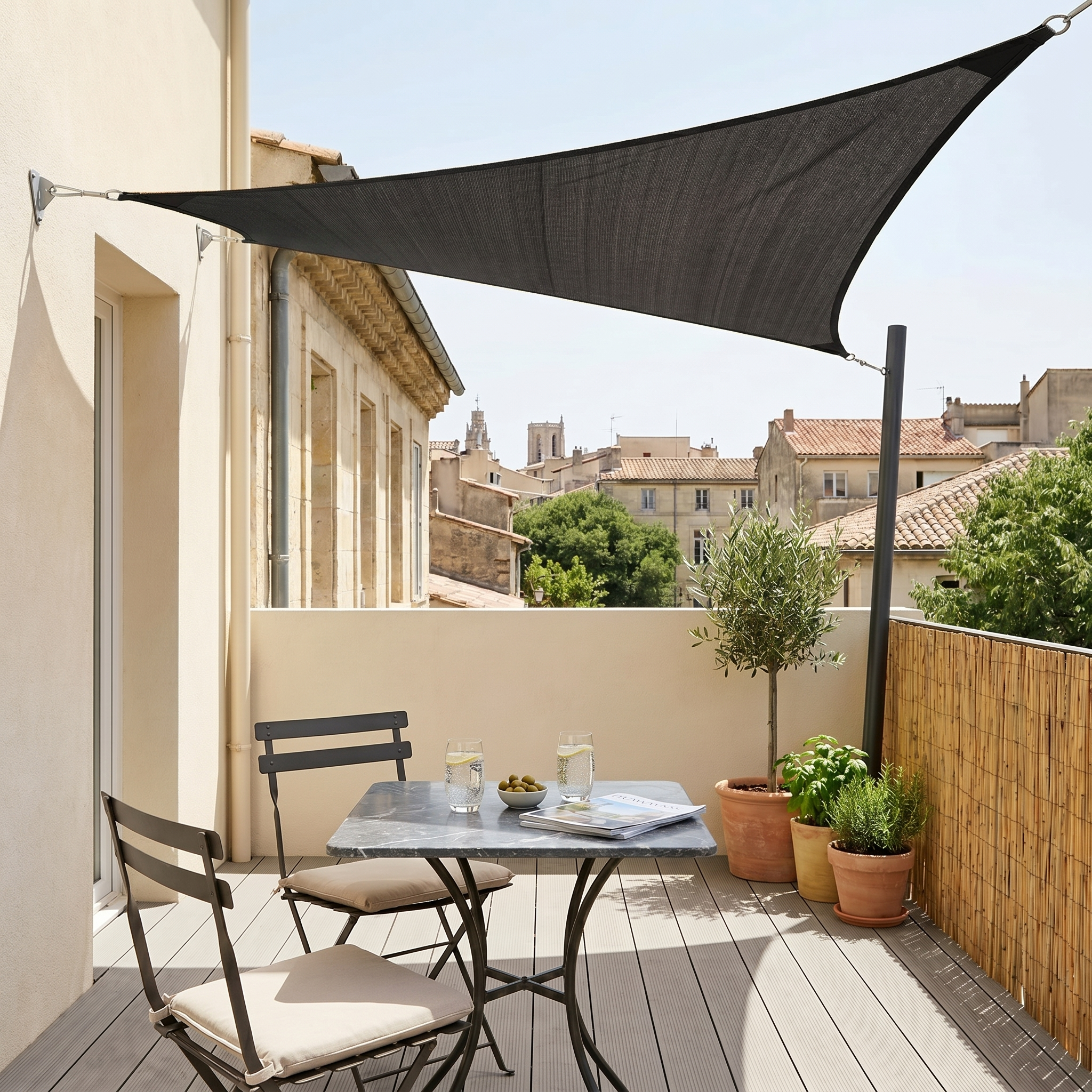 Voile d'ombrage triangulaire noir