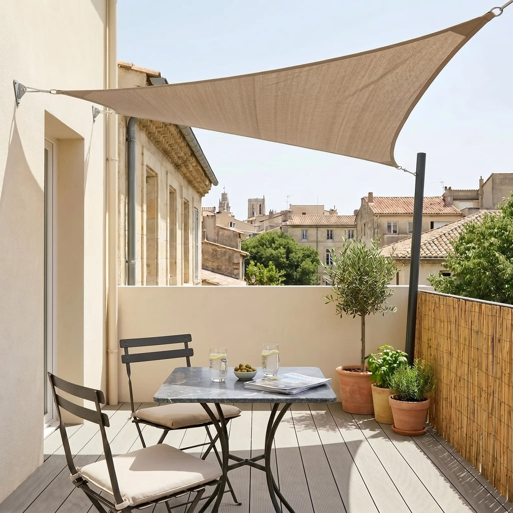Voile d'ombrage triangulaire kaki