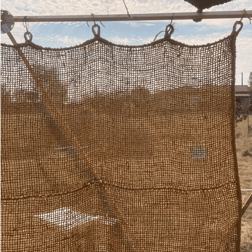 Brise vue en fibre de coco gros plan sur le matériau