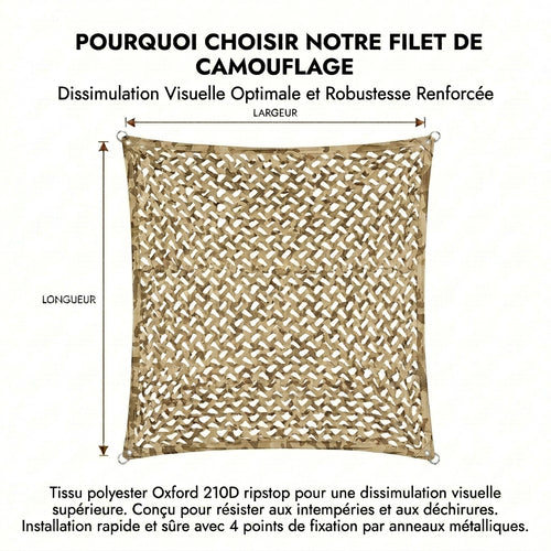 Filet de camouflage sable
