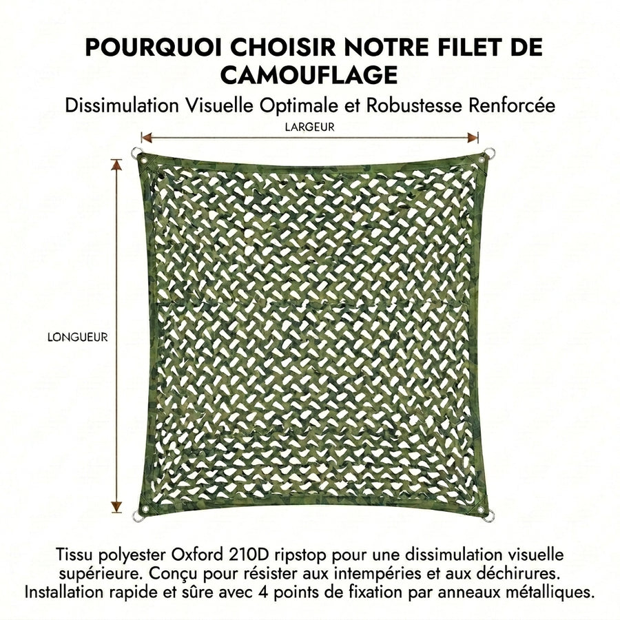 Filet de camouflage vert